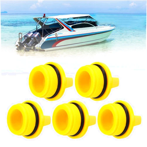 Jopwkuin Surebuy Yellow Oil Filler Caps, Strong ABS Plastic Oil Filler with Directly Replace for Outboard Motors for 4 Stroke Outboard Motor