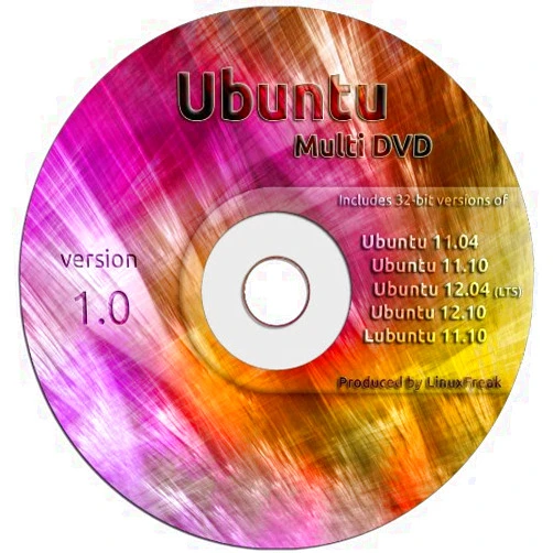 LinuxFreak Ubuntu Linux Variety Pack on ONE DVD - Ubuntu 11.04, 11.10, 12.04, and 12.10 PLUS Lubuntu 11.10