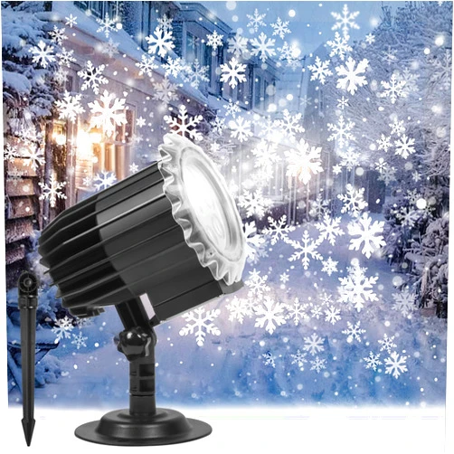 Hosetop Christmas Projector Lights Outdoor,LED Snowflake Projector Lights,Christmas Decorations Outside Indoor,Xmas Decorations for New Year, Parties, Weddings, and Garden Patio