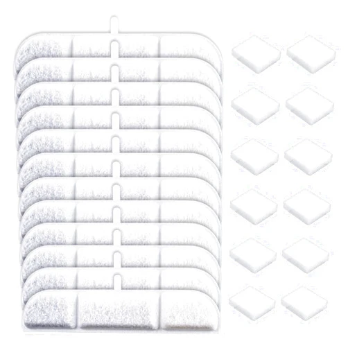 Mestrol Replacement Filters for DownyPaws Pet Wireless Cat Water Fountain 84oz/2.5L, Filter for Cat and Dogs Water Fountain DPWFP6(12 Filter +12 prefilter)