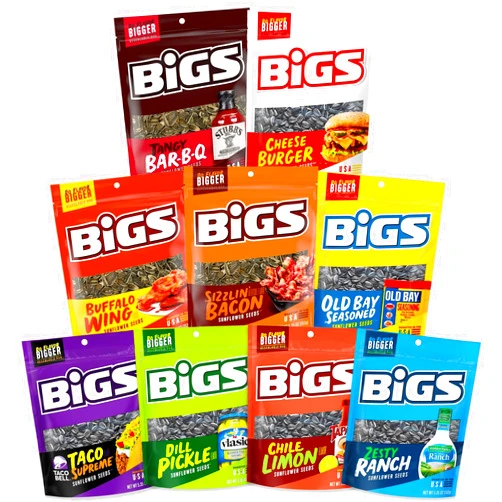 Snackivore Sunflower Seeds Variety Pack, 9 x 5.35oz Packs of Flavored Sunflower Seeds by Snackivore. Dill Pickle Sunflower Seeds, Old Bay Sunflower Seeds, and More.