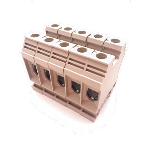 International Connector Dinkle DK35N DIN Rail Terminal Block Screw Type UL 600V 150A 1/0-12AWG, Pack of 5