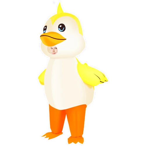 M MH ZONE Inflatable Duck Costume for Adult(Kids) Funny Halloween Costumes Cosplay Fantasy Blow up Costume