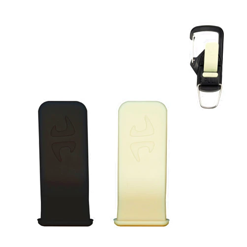 8TIMBER Terra Clip Pull Tabs 2-Pack - Durable Silicone Enhancements or Replacements for FIDLOCK Hook 20 Compatible Gear — Glow in The Dark and Black