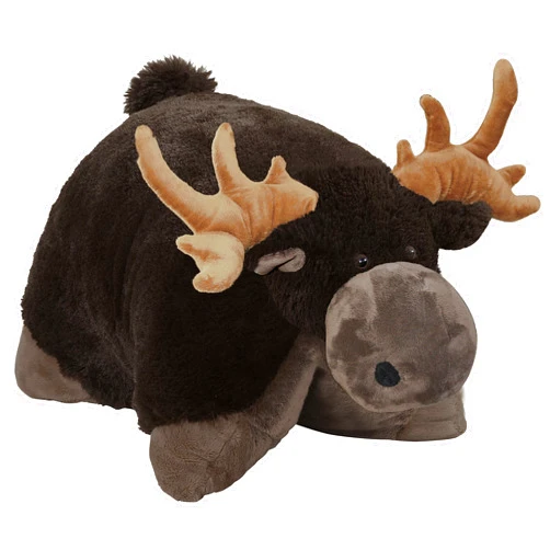 Pillow Pets Wild Moose Stuffed Animal Plush Toy 18 Inches, Brown, Large