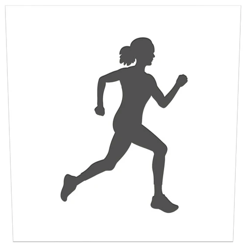 Sniggle Sloth Woman Running Marathon Cardio Exercise Wall Cookie DIY Craft Reusable Stencil - 3.5 Inch