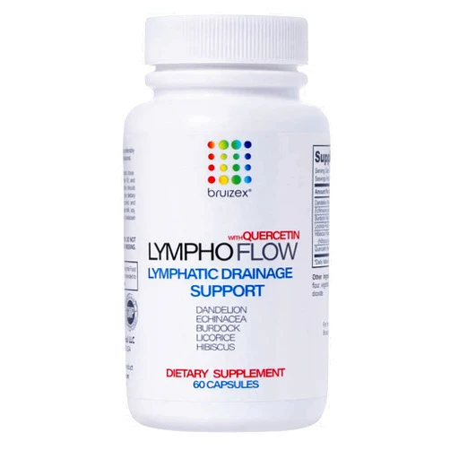Bruizex Lympho Flow Lymphatic Drainage Supplement, Supports Lymphatic System Health, Liposuction, BBL, 360 Lipo, Tummy Tuck & Lymphedema Post Surgery Recovery, Made with Qercetin, 60 Capsules