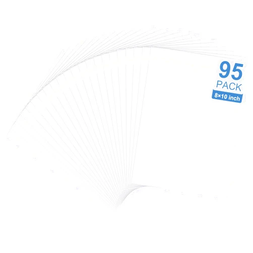 Yeestone 8x10 Photo Sleeves, 95 Pack Clear Sleeves for Art Prints, Acid-Free Plastic Sleeves for Paper, Clear Cello Bags, Plastic Sleeves for Artwork Pictures Documents Frame Mats