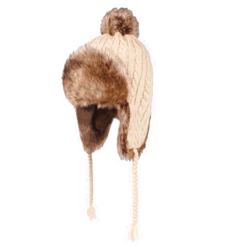 AMYAVA Knitted Hats for Women Rabbit Hair Ball Hat Ladies Rabbit Wool Hat Autumn