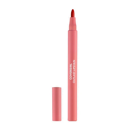 COVERGIRL Outlast, 10 Sugey Girl, Lipstain, Smooth Application, Precise Pen-Like Tip, Transfer-Proof, Satin Stained Finish, Vegan Formula, 0.06oz