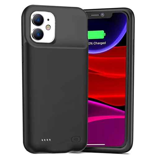 UNLOU Battery Case for iPhone 11, 7000mAh Rechargeable Portable Power Charging Case for iPhone 11 (6.1 inch) Battery Pack Protective Charger Case (Black)