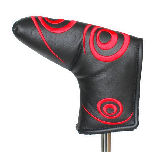 CRAFTSMAN GOLF Red Swirl Black Putter Cover Headcover for Scotty Cameron Ping Blade Magnetic Closure