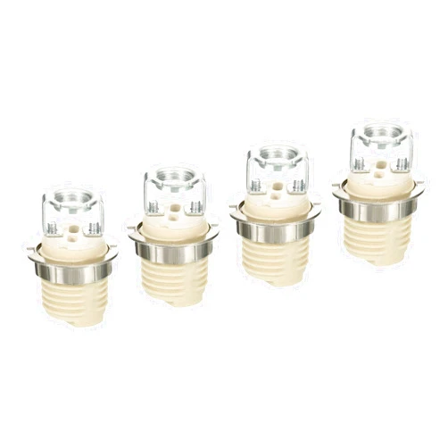 PATIKIL G9 Light Base Socket Kit, 4 Pack Ceramic Lamp Holder Base with Socket Ring Removal Tool, White