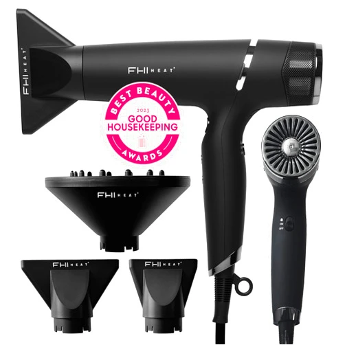 FHI Heat Pro Power Speed Professional Hair Dryer with Diffuser - Advanced Ionic Technology, Quick-Dry Blow Dryer, Cool Shot Button, Quiet Operation, Lightweight, for All Hair Types