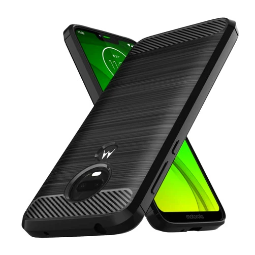Muokctm for Moto G7 Power case, Moto G7 Supra Case, Moto G7 Optimo Max XT1955 Case, Slim Soft TPU Protective Rubber Bumper Cover for Motorola Moto G7 Power Phone (Black)