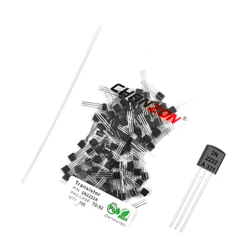 Chanzon 2N2222A 2N2222 TO-92 NPN Power BJT Bipolar Junction Transistor (Pack of 100pcs)