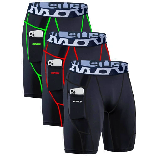 MOVEUP Men's Athletic Performance Compression Shorts Underwear Sports Workout Active Cool Dry Running Tights Short