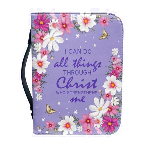 Qznuberone Bible Covers Case for Women Bible Carrying Cases Bible Book Carrier Tote Bags with Pockets Christian Accessories