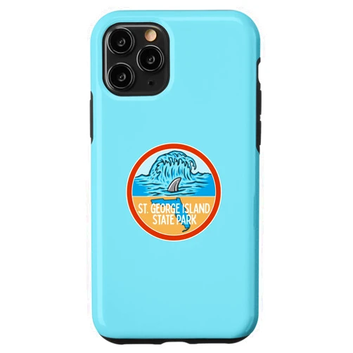St George Island State Park FL Vacation Souvenirs iPhone 11 Pro St. George Island State Park Florida FL Shark Fin Vacation Case