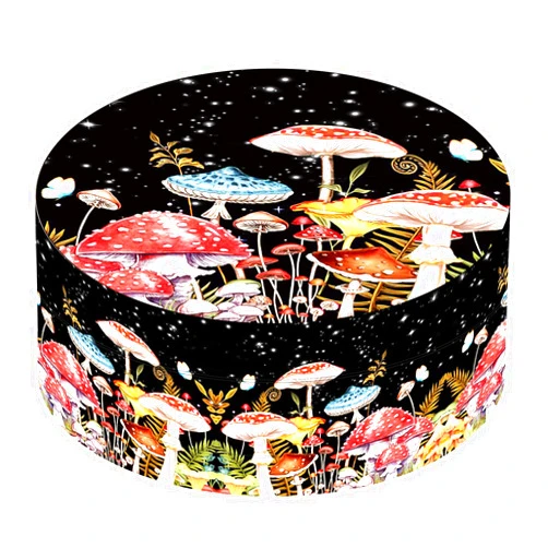 ASONLY 3 Inch Spice Grinder Kitchen Grinder, Mushroom Pattern