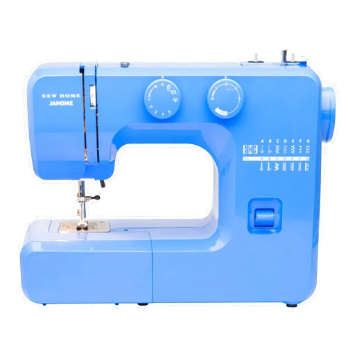 Janome Blue Couture Easy-to-Use Sewing Machine with Interior Metal Frame, Bobbin Diagram, Tutorial Videos, Made with Beginners in Mind!