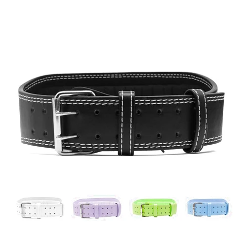 TOUGERJOY Leather Weight Lifting Belt for Women and Girl 4 Inches Padded Lumbar Support Belt for Workout Training with Adjustable Buckle