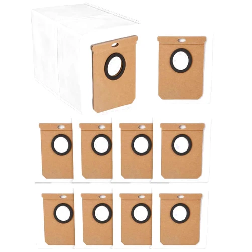 Hoxxu 10 Pack 2.5L Large Vacuum Dust Bags for Eufy L50 SES L60 SES Vacuum Cleaner Self-Emptying Dock,Replacement Dust Bag for Conga Home 1000,8090 Ultra,9090AI,for Haier H9 Plus Vacuum Cleaner