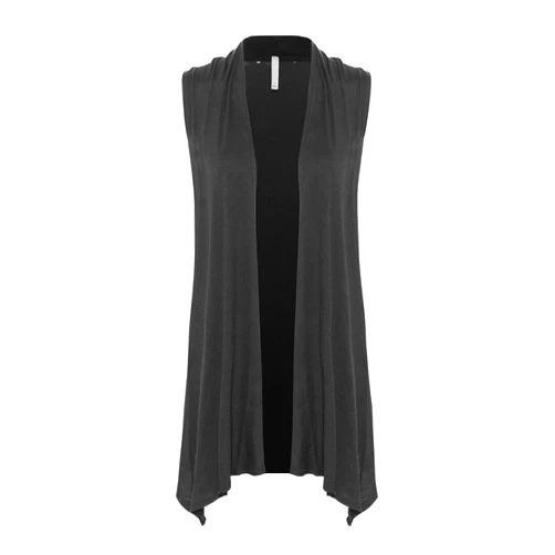 Design by Olivia Women's Sleeveless Open Front Draped Cardigan Vest Lightweight Cool Coat