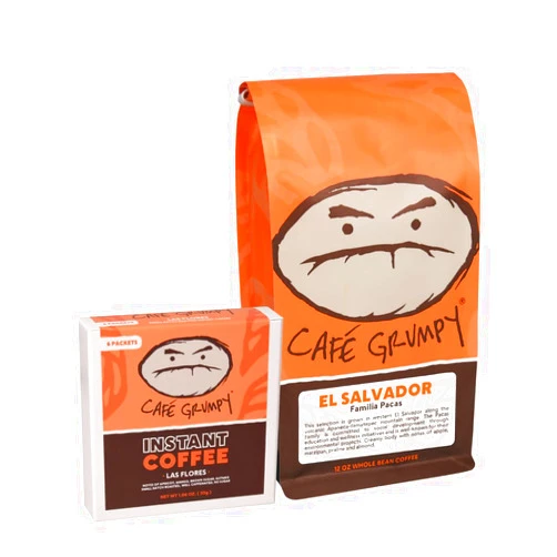 Café Grumpy - Set of Honduras Instant Packets (30g) + 1 El Salvador Whole Bean Coffee (12oz)