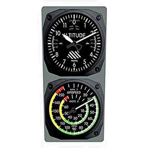 Trintec Aviation Altimeter Altitude Clock and Airspeed Thermometer Console Set