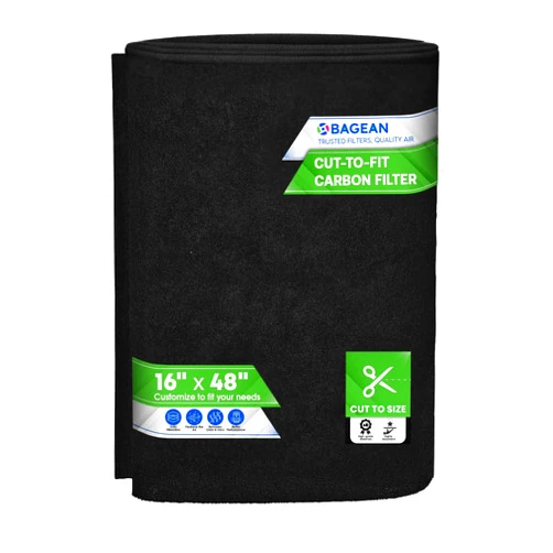 Bagean Cut to Fit Activated Carbon Filter Sheet 16” x 48” - Activated Carbon Air Filter for Air Purifiers Window AC Air Vent And More - Charcoal Filters Effectively Remove Odors & Freshens the Air (1-Pack)