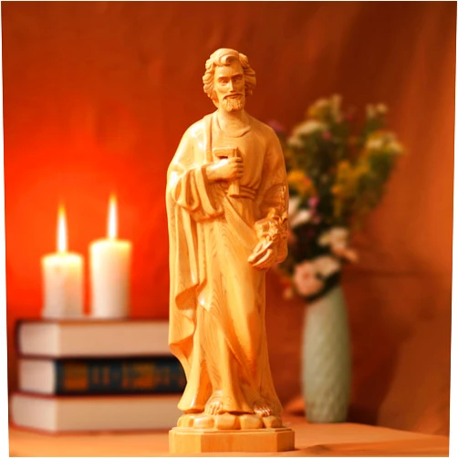 SutiCraftShop 20 Inches Saint Joseph Statue Handmade Gift Religious Art for Home Decor Catholic Art Gifts for Dad Fathers Day Gifts Christian Gifts