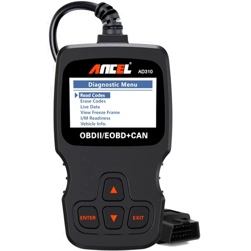 ANCEL AD310 Classic Enhanced Universal OBD II Scanner Car Engine Fault Code Reader CAN Diagnostic Tool for All OBD2 Vehicles Since 1996 & Newer (Black)