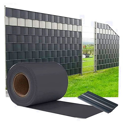 LXLIGHTS Privacy Screen Fence Strips, PVC Opaque Privacy Fence Film for Double Rod Mat, Waterproof Partition Panels for Outdoor Garden, 49 Sizes (Color : Black, Size : 19cmx3m)
