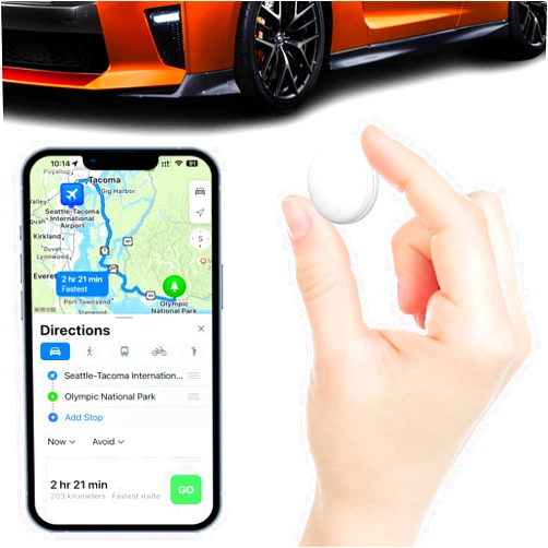 Quvjd 2025 New Model GPS Tracker for Vehicles,Mini Portable Magnetic Car Full Global Coverage Location GPS Tracker for Kids,Dogs,No Subscription Required/No Monthly Fee/No SIM Card Required