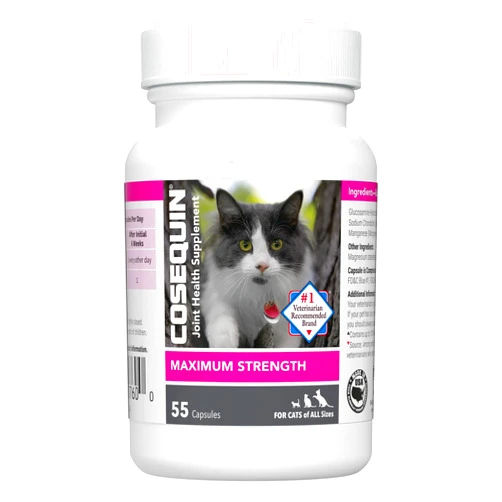 Nutramax Laboratories Cosequin Joint Health Supplement for Cats - With Glucosamine and Chondroitin, 55 Capsules