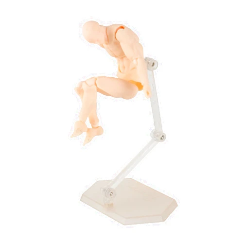 Ailgely Action Figure Body, Customizable Poses, PVC Drawing Mannequin, Desktop Decoration for Family, Office (Man)