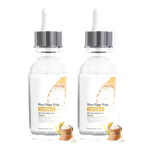 LAIKME Rice Serum for Face, 2Pcs Rice Raw Pulp Serum, with Hyaluronic Acid, Deep Moisturizing Nourish, Shrink Pores, Improves Rough Skin, Smooth Fine Line, Restore Skin Elasticity