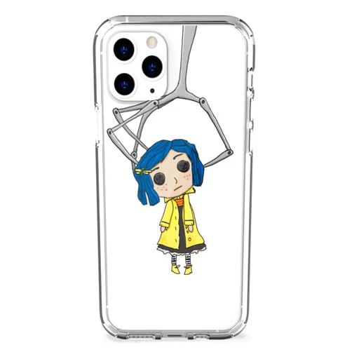 Figment and Fable Figment & Fable Clear TPU Case for iPhone 15 Pro Max 14 13 mini 12 11 SE 6 7 8 Plus | Button Eyes Doll