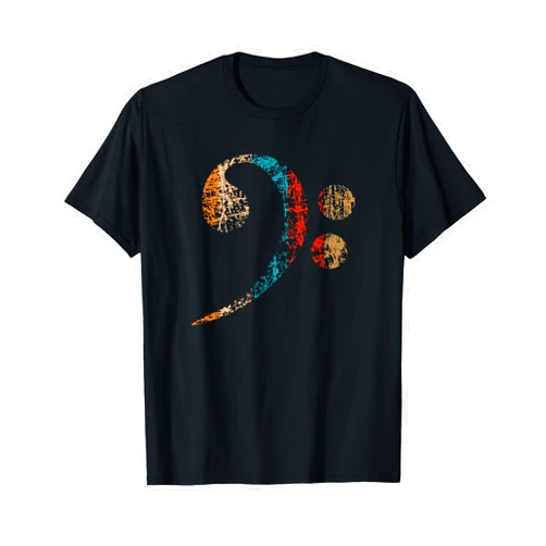 Vintage Bass Clothing and Gifts for Bass Players Vintage Bass Clef for Bass Players, Bassists Bands Orchestra T-Shirt
