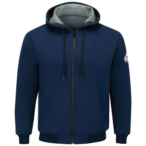 Bulwark FR Men's Thermal Lined Zip-Front Hooded Sweatshirt