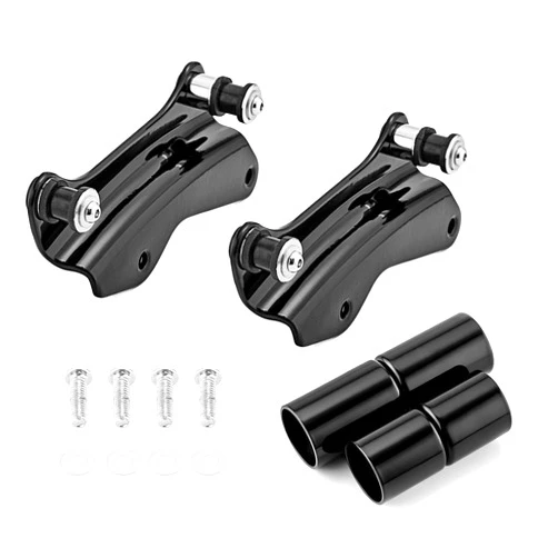 Wsays 4 Point Docking Hardware Kit with 4 PCS Docking Hardware Covers Black Compatible with Harley Touring Street Glide Electra Glide Road Glide Road King 2014-2024