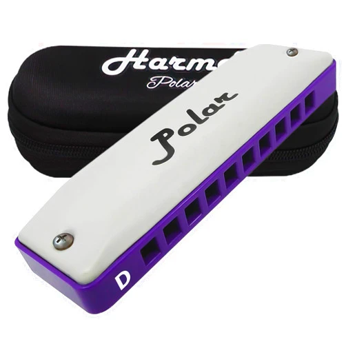 Harmo Polar Diatonic Harmonica Key of D - Harmonic Minor Tuning for Classical, Jazz, Gypsy, Oriental, Lounge and Tango Music, Mouth Organ With Case, Harmonica for Adults, Beginners & Professionals