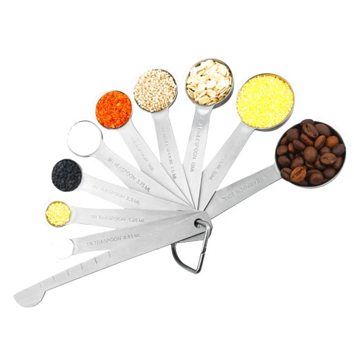 Nstezrne Measuring Spoons Set, 18/8 Stainless Steel Measuring Spoon for Kitchen and Baking Measure Spoon Set of 9 with Leveler