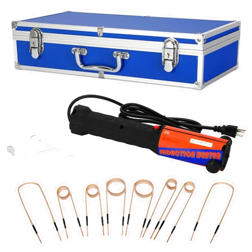 Harsire Magnetic Induction Heater Kit,Induction Heater Bolt Removal,1000W 110V Hand Held Induction Bolt Removal Tool for Rusty Screw Removing with 8 Coils and Box