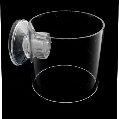 DGZZI Fish Feeder Acrylic Aquarium Fish Tank Adjustable Circle Ring Fish Feeding Floating Food Dish Food Protection Cover Tray Feeder
