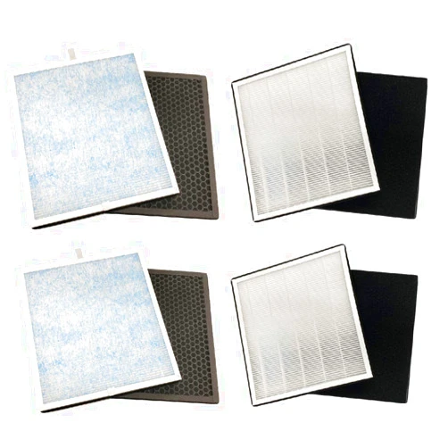 Nispira True HEPA Replacement Filter Set Compatible with Renpho Air Purifier RP-AP001/ RP-AP001S/ RP-AP002, 2 Packs