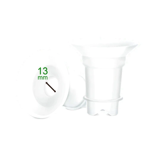 Maymom 13mm Maymom Flange Inserts (Long) Compatible with Freemie 25mm Flanges; Compatible with 24mm Medela PersonalFit Flange, Spectra 24mm Flange, Willow Willow Go 24 mm Cup, 2pc/pk