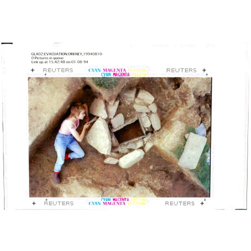 Vintage photo of ORKNEYS ARCHAEOLOGICAL DIG:Jane Downes