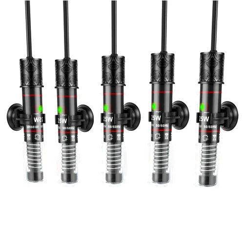 Pamaner 25W Small Aquarium Heater,10PCS Small Fish Tank Heater for Preset Temperature 78℉, Mini Water Heater for Fish Tank